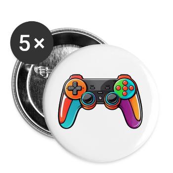 Gamepad Controller Colors Colorful - Buttons large 2.2''/56 mm (5-pack) - white - Front