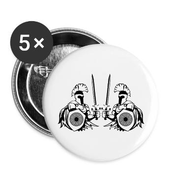 spartans - Buttons groß 56 mm (5er Pack) - Weiß - Vorne