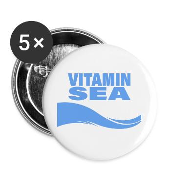VITAMIN SEA - Buttons large 2.2''/56 mm (5-pack) - white - Front