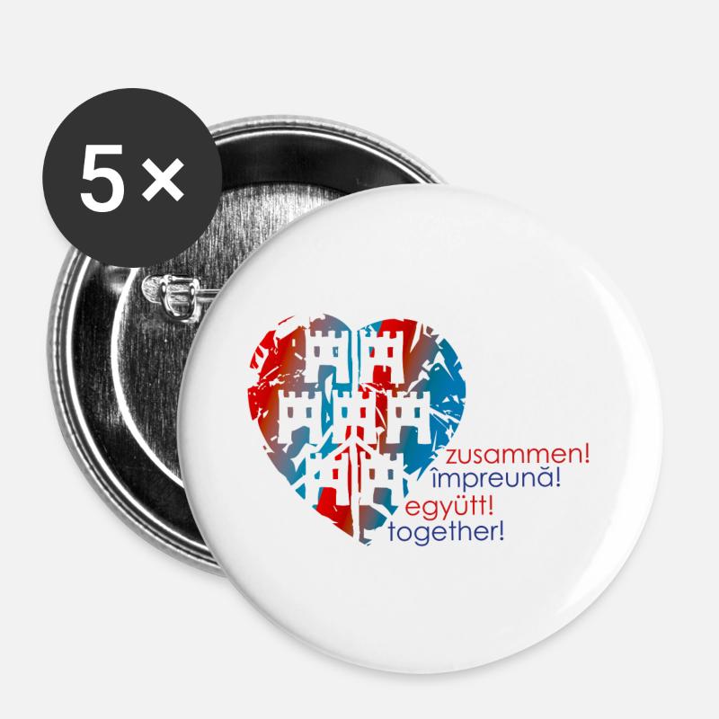 together - Buttons large 2.2''/56 mm (5-pack) - white
