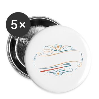 Abracadabra - Lot de 5 grands badges (56 mm) - blanc - Devant
