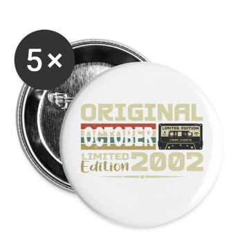 Anniversaire Octobre 2002 Original | Octobre 2002 - Lot de 5 grands badges (56 mm) - blanc - Devant