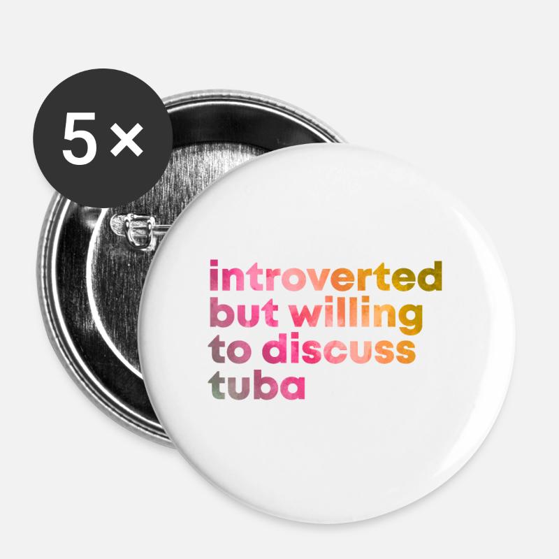 Tuba - Buttons large 2.2''/56 mm (5-pack) - white
