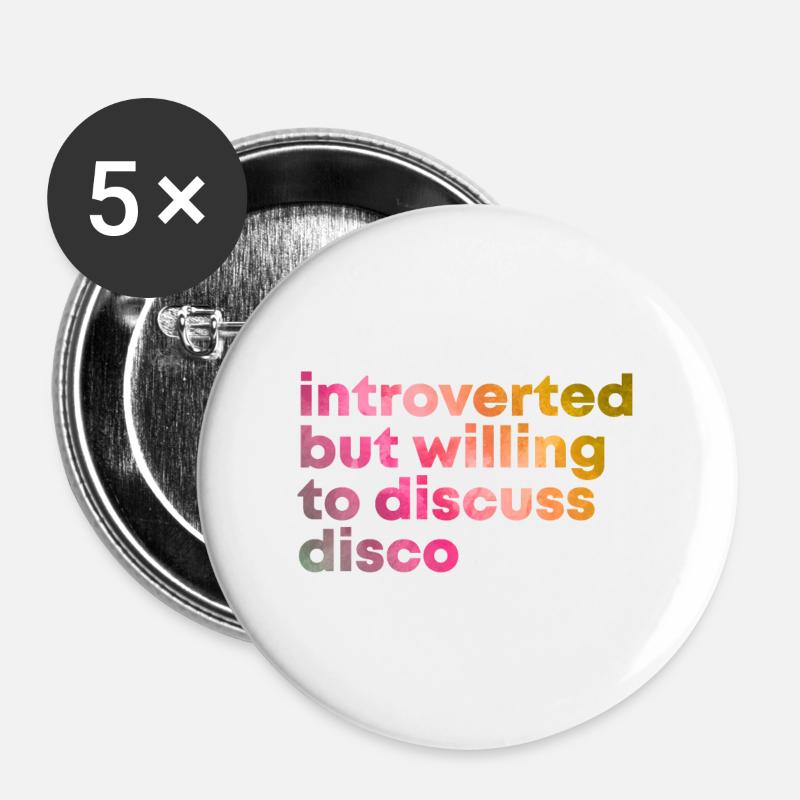Disco - Buttons large 2.2''/56 mm (5-pack) - white