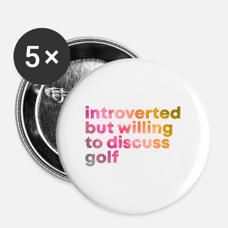 Golf - Buttons groß 56 mm (5er Pack) - Weiß