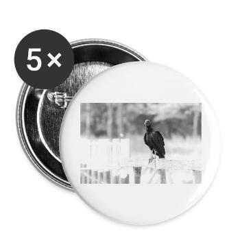 le vautour - Lot de 5 grands badges (56 mm) - blanc - Devant