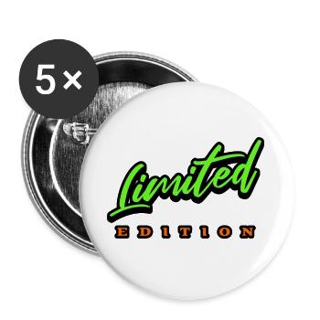 Limited Edition - Buttons groß 56 mm (5er Pack) - Weiß - Vorne
