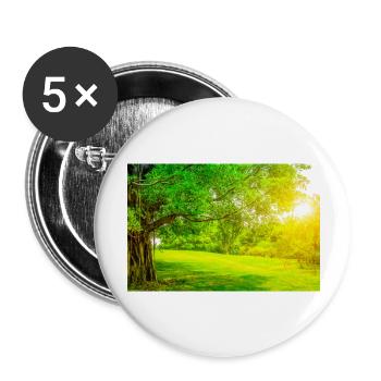 1418 - Lot de 5 grands badges (56 mm) - blanc - Devant