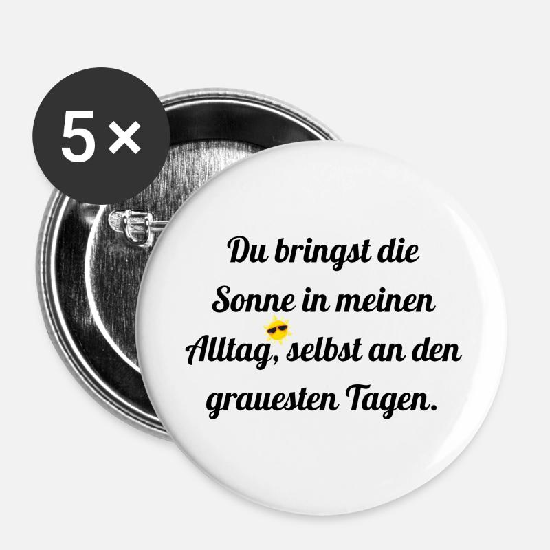 Sun in my everyday life - Buttons large 2.2''/56 mm (5-pack) - white