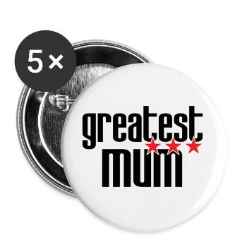 Best Mom - Mother's Day - Buttons large 2.2''/56 mm (5-pack) - white - Front