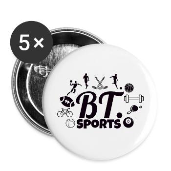 BT. - Sports - Buttons groß 56 mm (5er Pack) - Weiß - Vorne