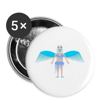 Winter Icicle Fairy Queen Fantasy Art - Buttons large 2.2''/56 mm (5-pack) - white - Front