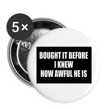 bought it before i knew how awful he is - Buttons large 2.2''/56 mm (5-pack) - white - Front