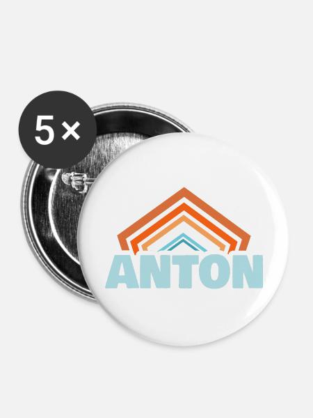Anton - Buttons groß 56 mm (5er Pack) - Weiß