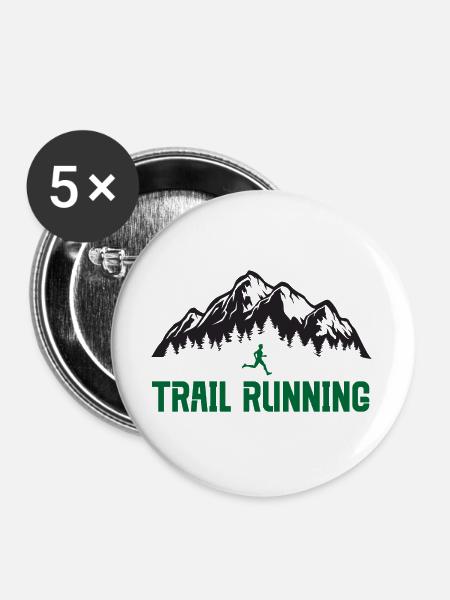 Trailrunning - Buttons groß 56 mm (5er Pack) - Weiß