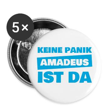 Geschenk für Amadeus - Buttons groß 56 mm (5er Pack) - Weiß - Vorne