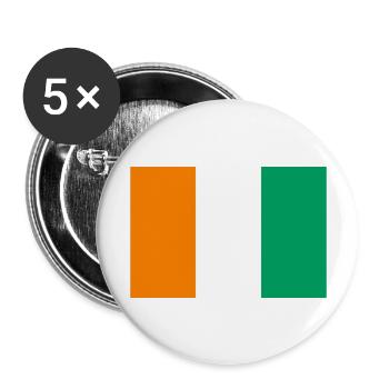 Côte d’Ivoire - Lot de 5 grands badges (56 mm) - blanc - Devant