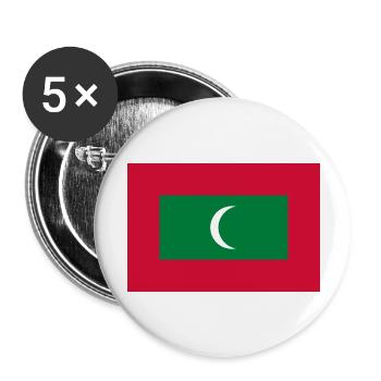 Maldives - Buttons large 2.2''/56 mm (5-pack) - white - Front
