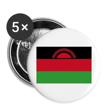 Malawien - Buttons groß 56 mm (5er Pack) - Weiß - Vorne