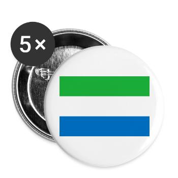 Sierra Leone - Buttons large 2.2''/56 mm (5-pack) - white - Front