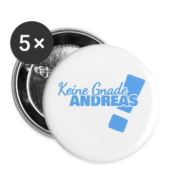 Andreas as Lustig - Buttons large 2.2''/56 mm (5-pack) - white - Front