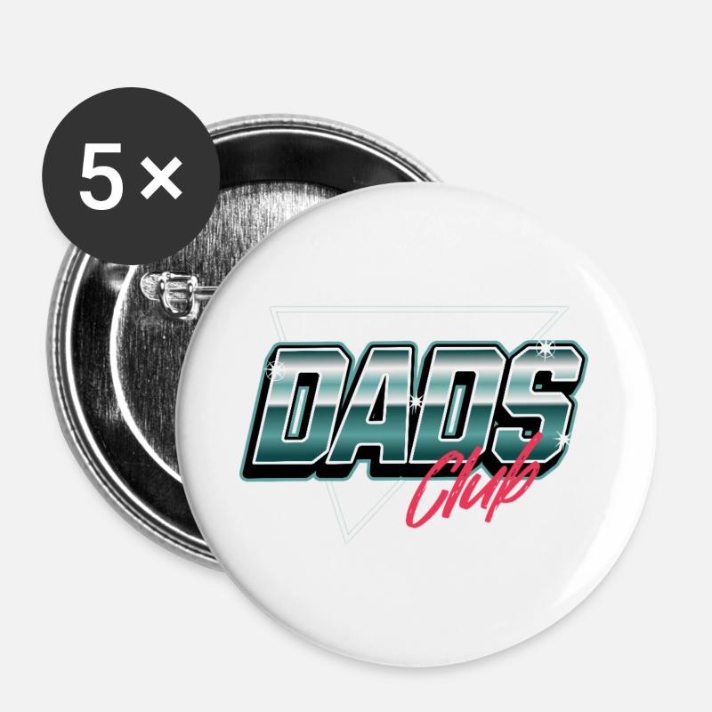 Cool Dads Club - Buttons large 2.2''/56 mm (5-pack) - white