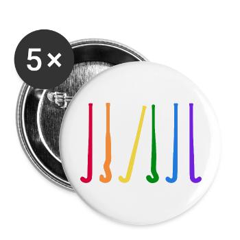 Hockey Field Hockey Hockey Sports Hockey Stick - Buttons large 2.2''/56 mm (5-pack) - white - Front