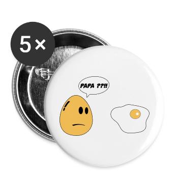 Egg Daddy - Buttons large 2.2''/56 mm (5-pack) - white - Front