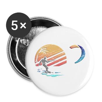 Go Kite - Buttons large 2.2''/56 mm (5-pack) - white - Front