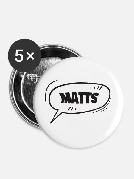 Matts Matts - Buttons groß 56 mm (5er Pack) - Weiß