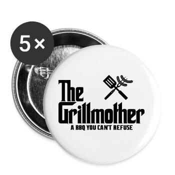 The Grillmother - Buttons large 2.2''/56 mm (5-pack) - white - Front