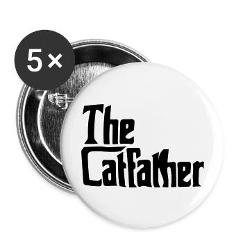 le père des chats - Lot de 5 grands badges (56 mm) - blanc - Devant