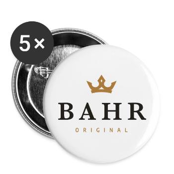 Bahr Original Familienlogo - Buttons groß 56 mm (5er Pack) - Weiß - Vorne