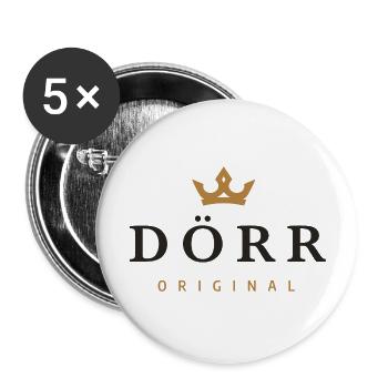 Dörr Original Familienlogo - Buttons groß 56 mm (5er Pack) - Weiß - Vorne