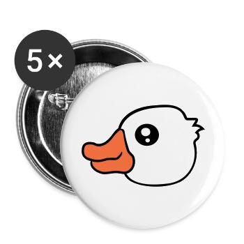 Duck Swimming Lake River Water Sea Holiday Fun - Buttons large 2.2''/56 mm (5-pack) - white - Front