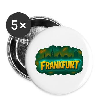 Frankfurt - Buttons groß 56 mm (5er Pack) - Weiß - Vorne