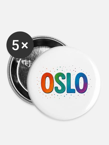 OSLO - Buttons groß 56 mm (5er Pack) - Weiß