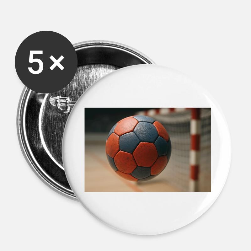 Sport - Handball - Buttons large 2.2''/56 mm (5-pack) - white