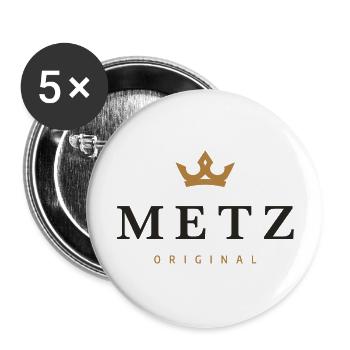 Metz Original Family Logo - Buttons large 2.2''/56 mm (5-pack) - white - Front