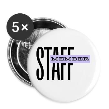 STAFF Member - Team Personnel - ORGA - Staff - Buttons large 2.2''/56 mm (5-pack) - white - Front