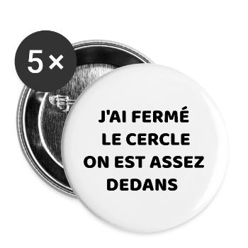 I closed the circle - Buttons large 2.2''/56 mm (5-pack) - white - Front