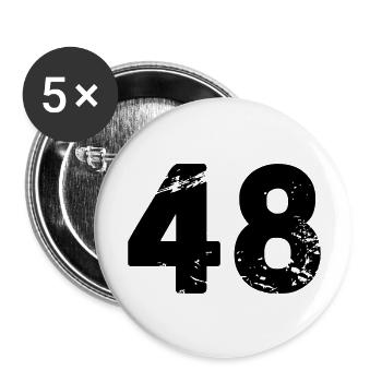 48 - Buttons groß 56 mm (5er Pack) - Weiß - Vorne