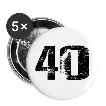 40 Number Leotard - Buttons large 2.2''/56 mm (5-pack) - white - Front
