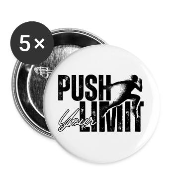 PUSH_YOUR_LIMIT - Buttons large 2.2''/56 mm (5-pack) - white - Front