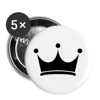 La Couronne - Lot de 5 grands badges (56 mm) - blanc - Devant