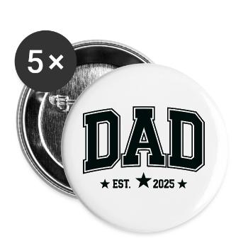 Patriotic Design for Unique Father - Buttons large 2.2''/56 mm (5-pack) - white - Front