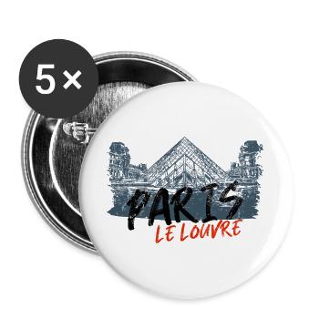 Design Inspiration Louvre Pyramid Paris - Buttons large 2.2''/56 mm (5-pack) - white - Front