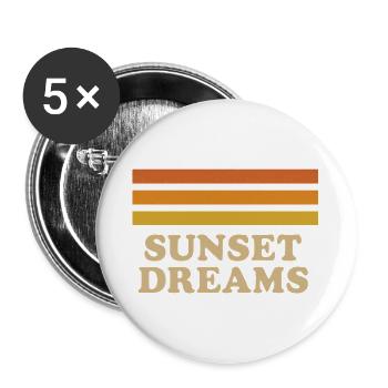 Sunset Dreams - Buttons large 2.2''/56 mm (5-pack) - white - Front
