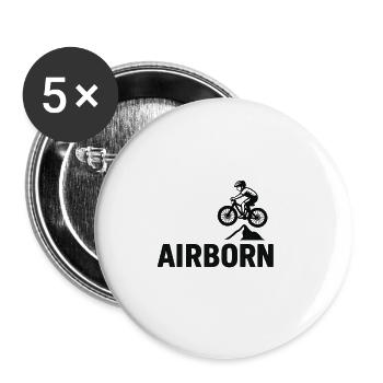 Airborn Mountain Bike Jump - Buttons large 2.2''/56 mm (5-pack) - white - Front