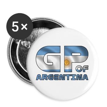 argentina_gp - Lot de 5 grands badges (56 mm) - blanc - Devant